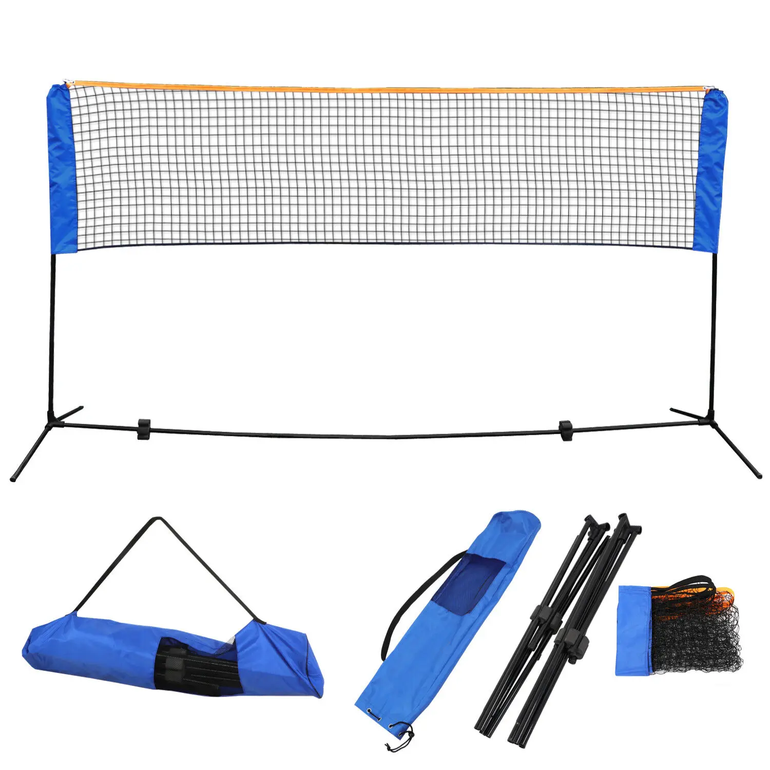 AnswerE 10×5 FT Portable Outdoor Multi-Sport Net - Adjustable Height Badminton & Volleyball Net for Beach, Backyard, Park Training, Double Seams, Quick Setup, 6 lbs Lightweight Sports Equipment, Volley Ball, Nets