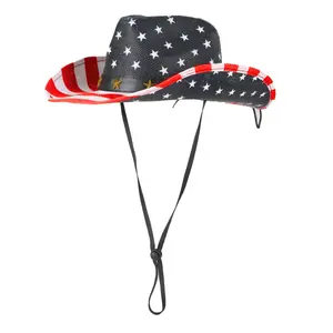 American Flag Adjustable Cowboy Hat