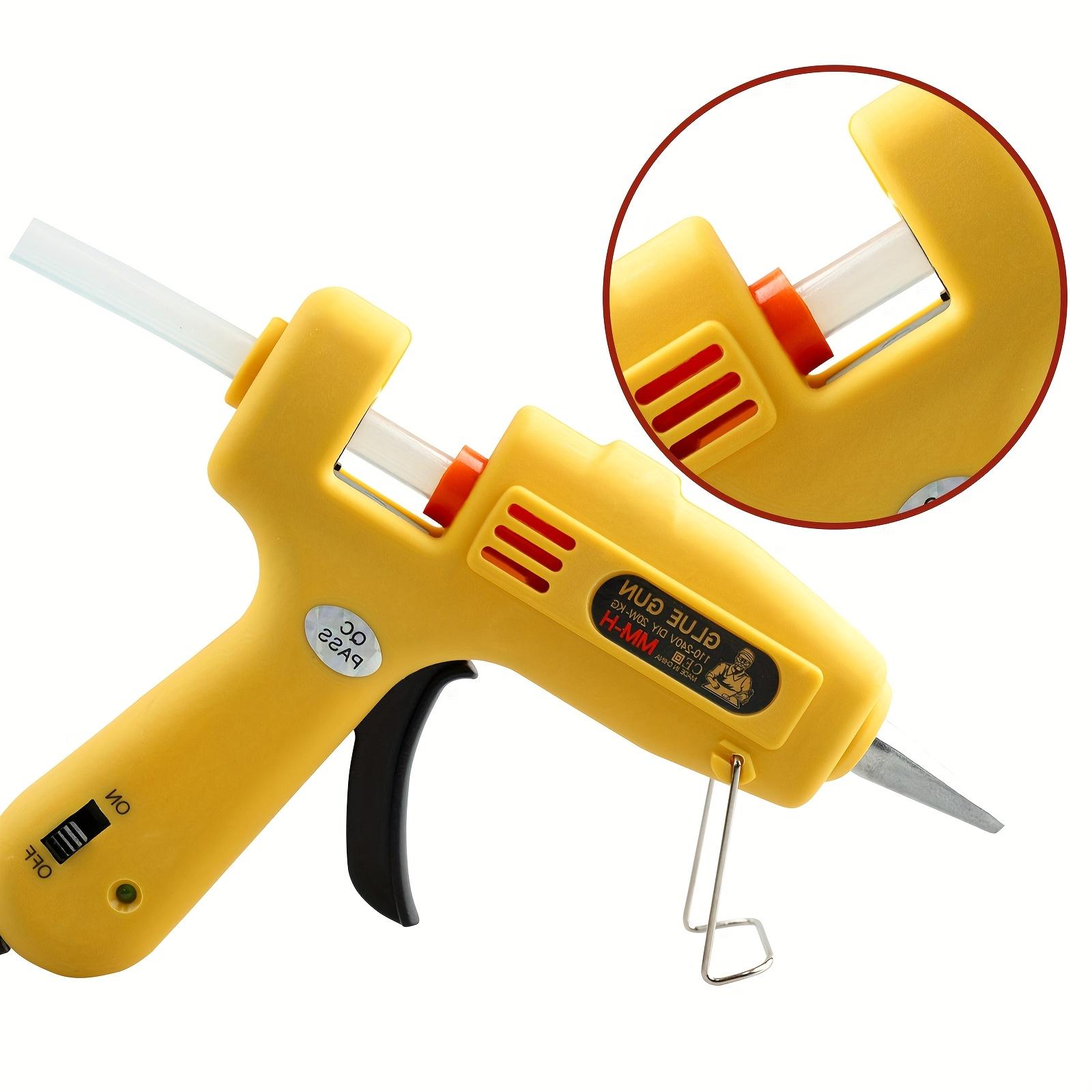 Professional 20W Fast Heating Mini Hot Glue Gun Kit for DIY Crafts Wood Fabric Repair Quick Melt Adhesive Tool Set Creative Gifts Office Supplies Heavy Duty Glue Sticks Included
