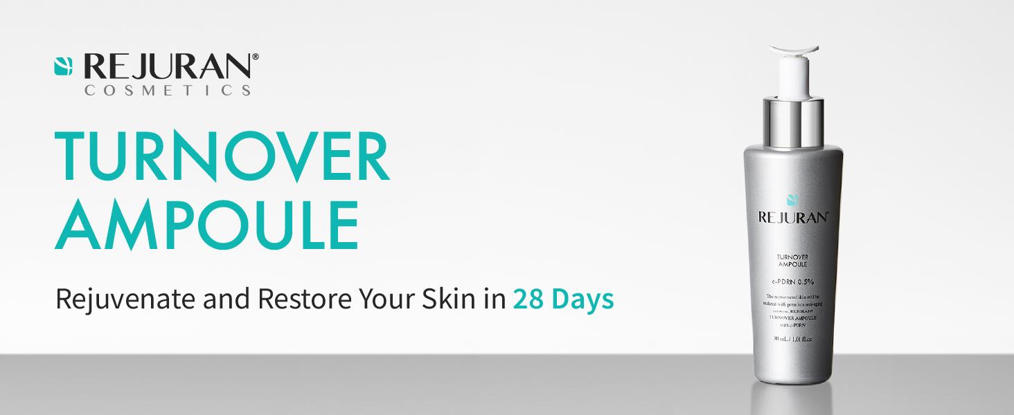 REJURAN Turnover Ampoule 1.01 fl oz & Nutritive Cream 1.69 fl oz - c-PDRN - Anti-Aging Face Serum for Firmness, Radiance, Youthful Skin Korean Skin Care