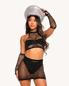 Midnight Magic Fishnet Set