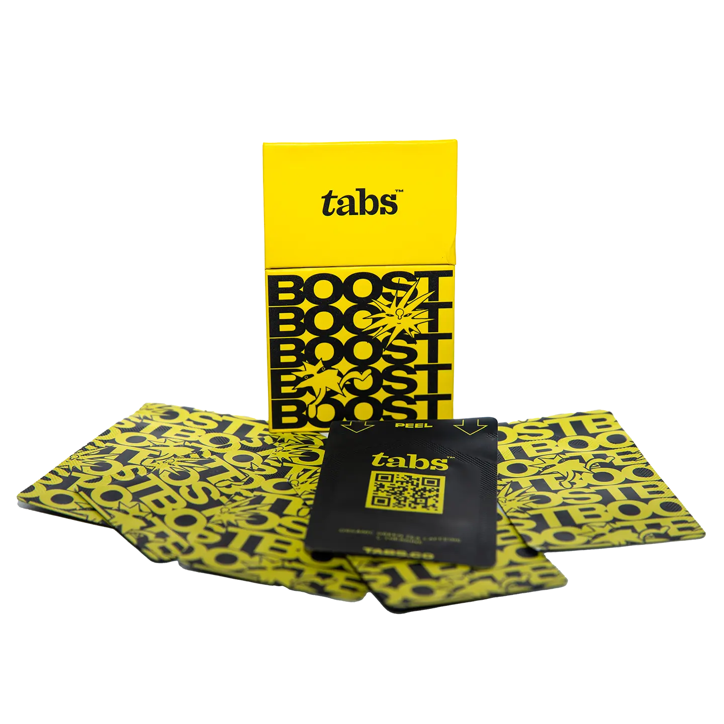 Tabs Boost Tongue Tabs - Energy & Focus Sublingual Tabs with Green Tea Caffeine & L-Theanine | Cool Mint Flavor | Fast-Dissolve, No Water Needed | Vegan, Non-GMO | 15 Count Supplement