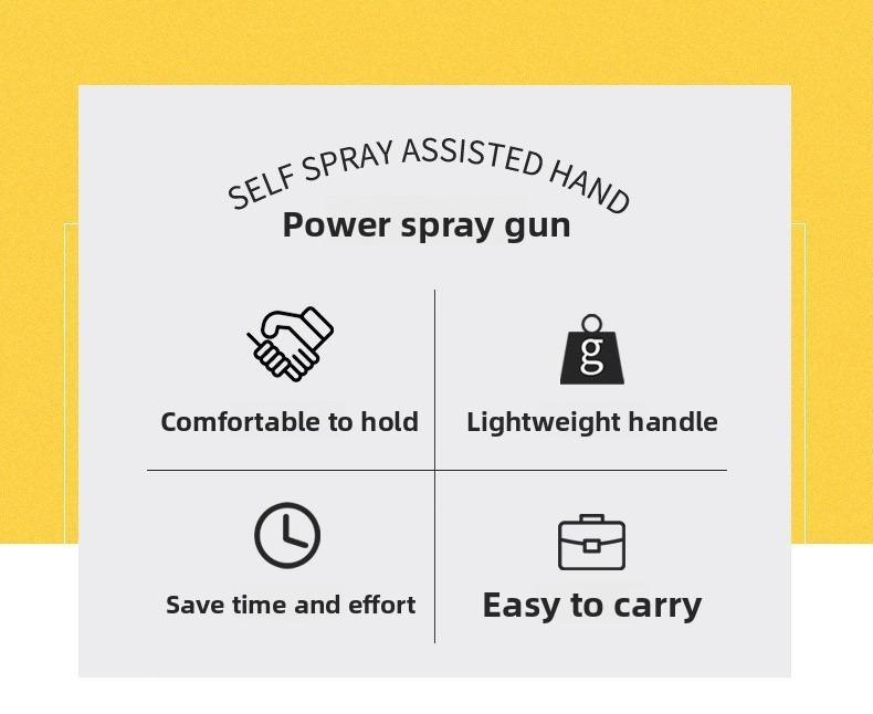 Portable Power Spray Gun Handle Universal Refinishing Color Changing Handheld Car Tool Paint Sprayer Coating Applicator Ergonomic Design for Car Enthusiasts