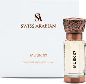 Swiss Arabian Musk 07 Perfume Oil – Sweet Musk Fragrance with Pomegranate, Rose & Patchouli –Long-Lasting Attar for Men & Women – 0.4 oz (12 ml)