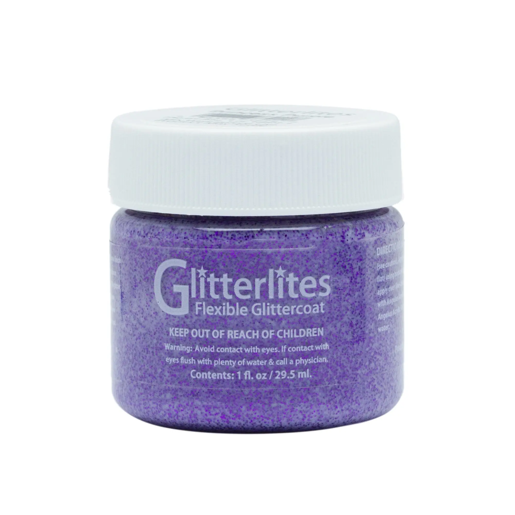 Angelus Glitterlites Paint - Princess Purple, Flexible Glitter Paint For Shoes And Craft Projects