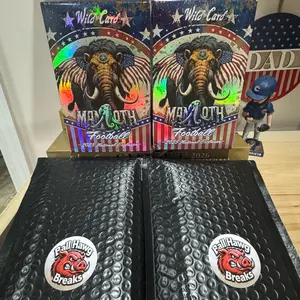 Ball Hawg Breaks 2025 Wild Card Mammoth Football 2 Card Sealed Re-Packs!