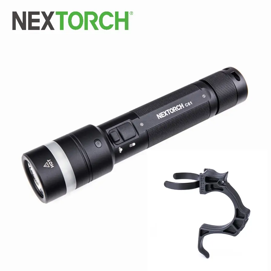 NEXTORCH C61 Compact Spot & Flood Beam Rechargeable Li-ion LED Flashlight, 3500 lm Bright, Magnetic Cap Hands-Free Hold, Stepless Dimmer, IP67 Waterproof, 420M Long Range Work Light for Night Shift Inspection, Camping & Hiking