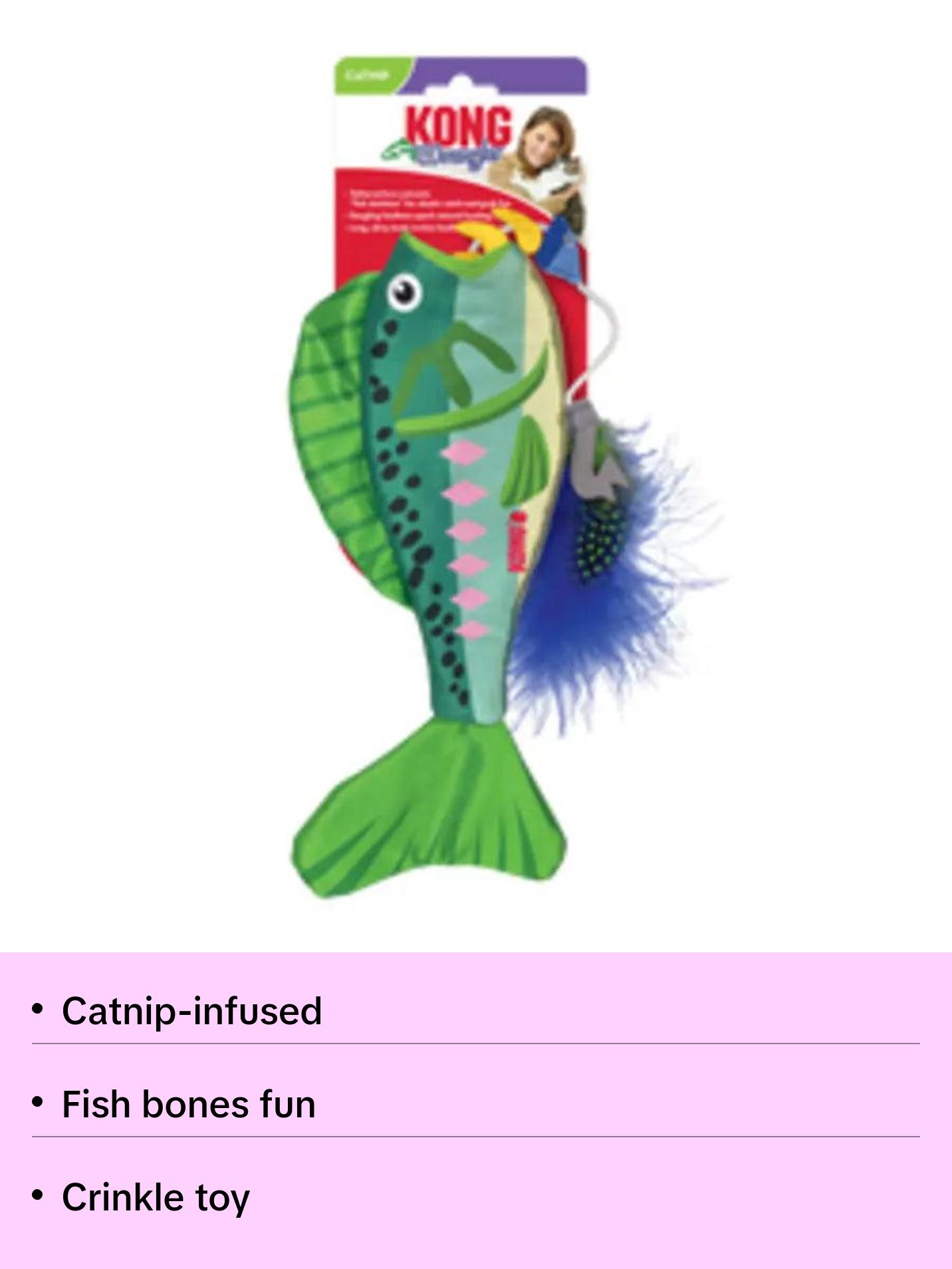 KONG Wrangler Angler Fish Cat Toy