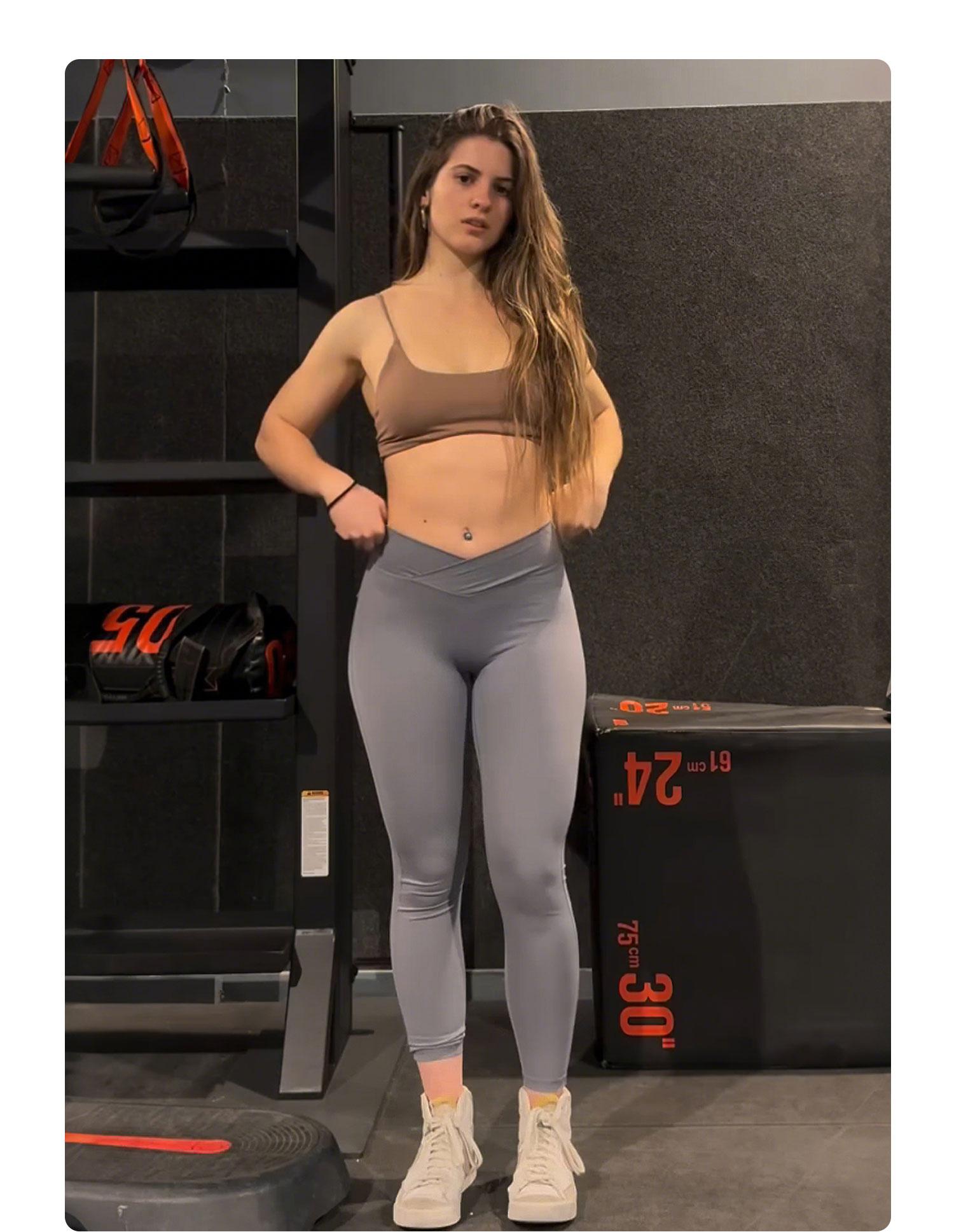 YEOREO CoreFlex Leggings with Pockets for Women Charm Scrunch Workout Leggings V Cross Waist Butt Lifting Gym Yoga Pants SpringStatements