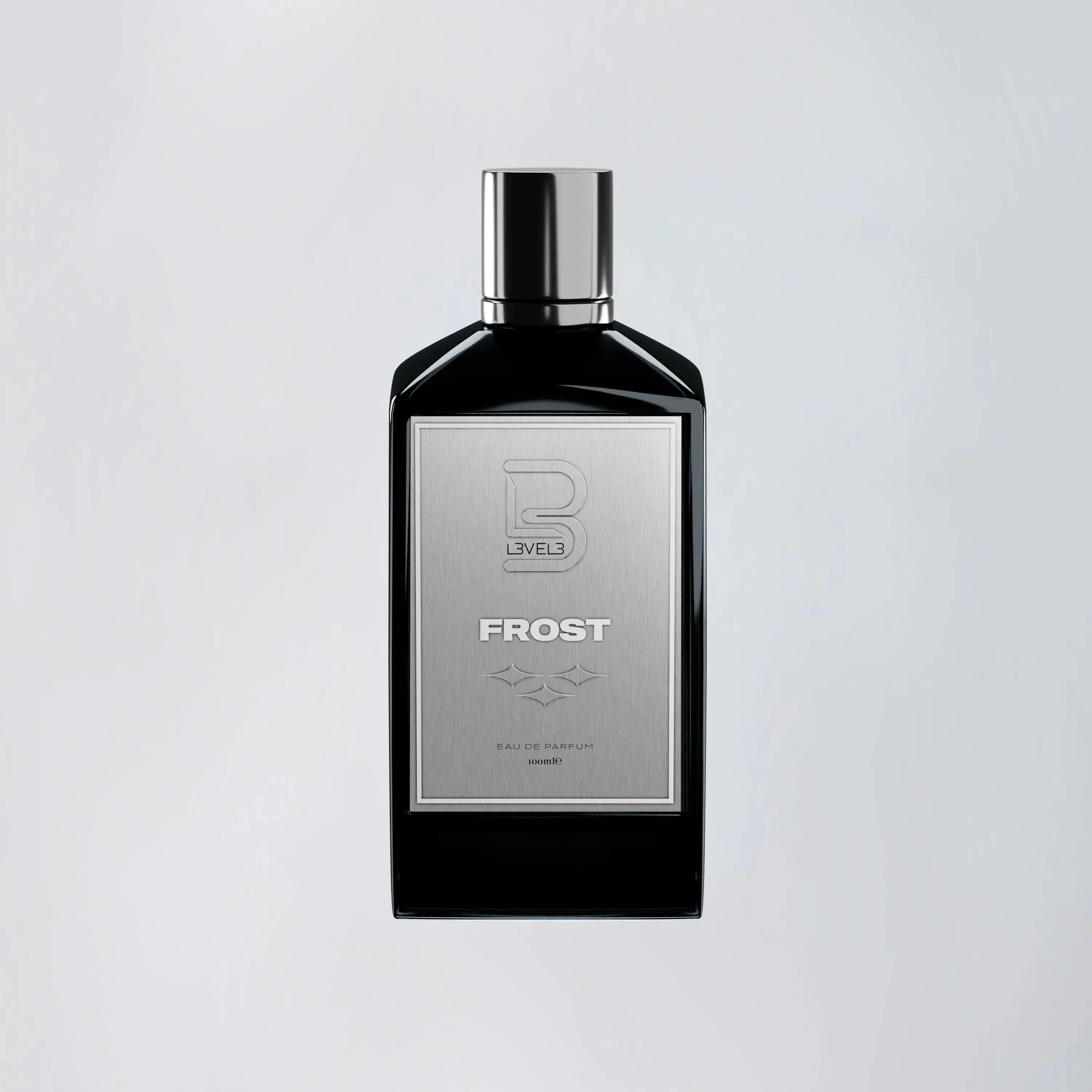L3VEL3 Frost Eau de Parfum Cologne - Clean Cool Fragrance with Juniper Nutmeg Bergamot Coriander Musk Amber Vanilla Soft Woods