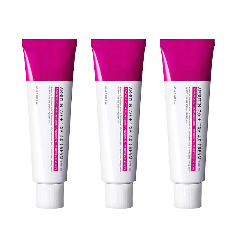 [Single Pack and Value Pack of Three] Arbutin 7% + Tranexamic Acid 4% Cream,70,000ppm Arbutin, 40,000ppm TXA, Niacinamide, Glutathione, Dark Spots, Freckle, Blemishes, Pigmentation,50ml, Moisturizers Discoloration Radiant，Daily Skincare，Holiday Gift