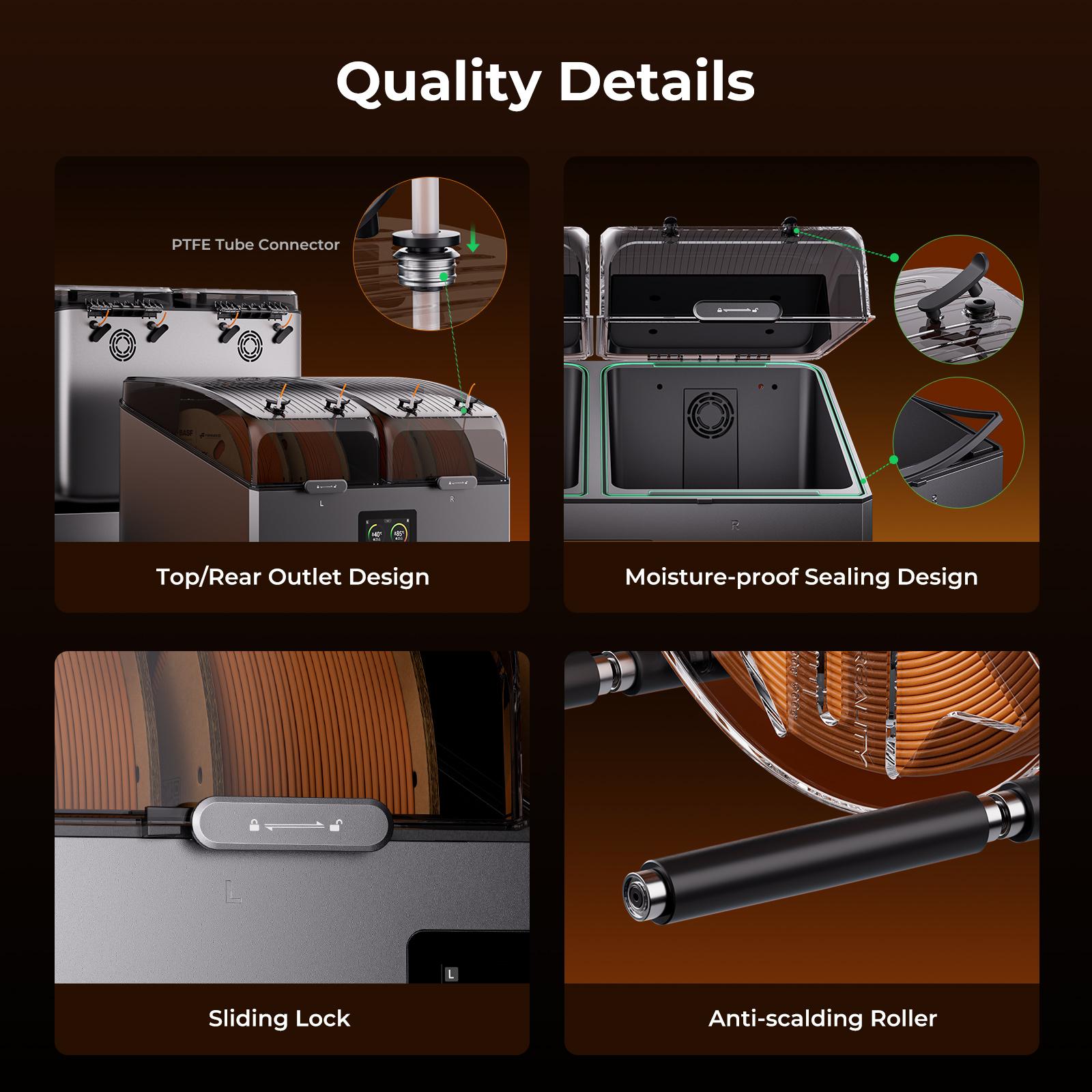 Creality SpacePi X4 Filament Dryer Box 4 Spool Dry Heat Up to 85°C