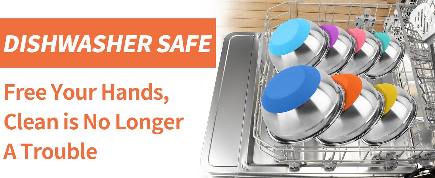 Mixing Bowls with Lids Set 7 PC Stainless Steel Salad Bowls with Colorful Airtight Lids for Kitchen Tableware  Nesting Salad Bowls Set