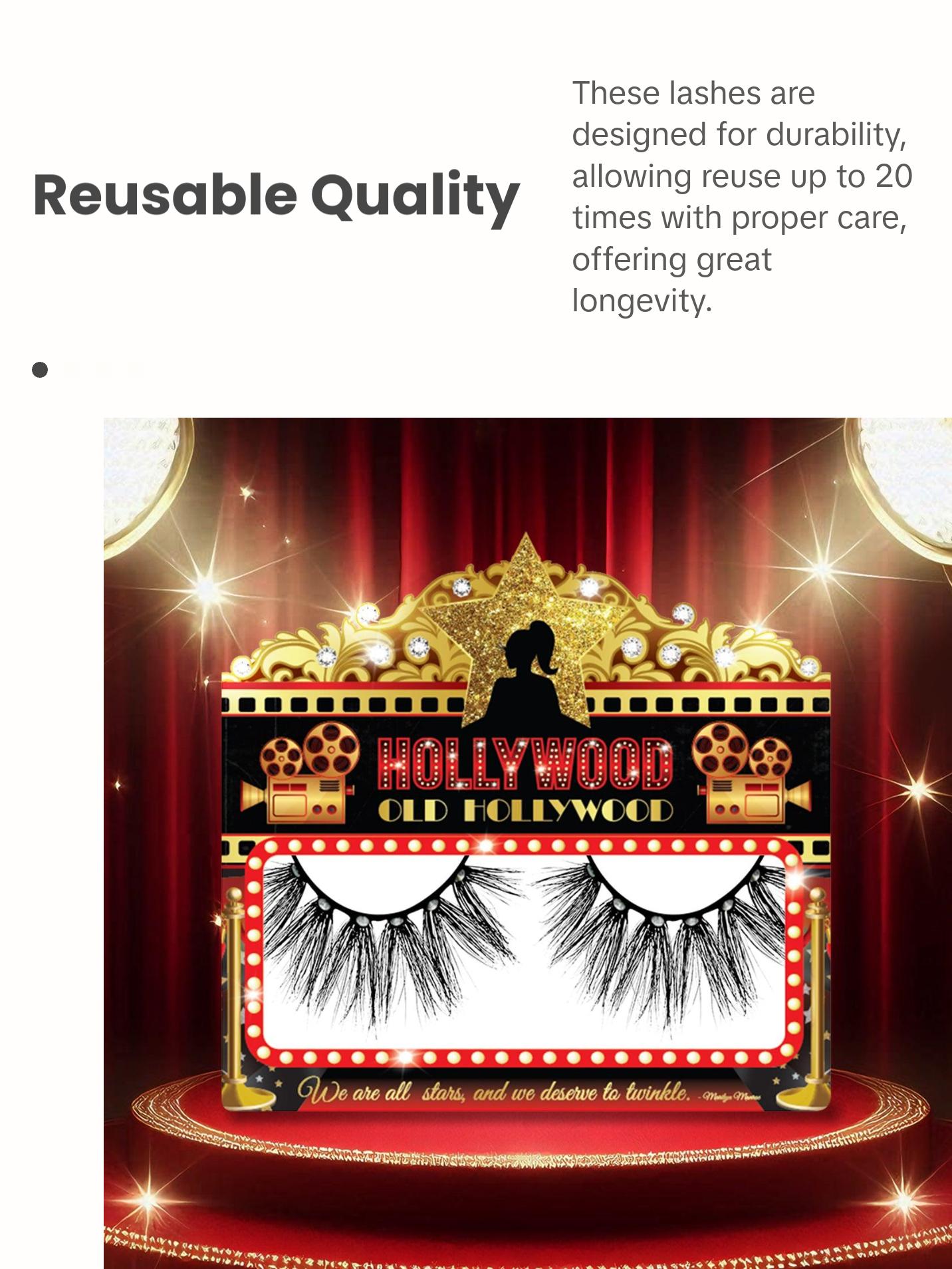 Gozen AUDREY by Hollywoodlash – 25mm Real Mink Fur False Eyelashes | Elegant, Reusable Lashes Up to 20x | Dramatic Eye Look | Flexible Band