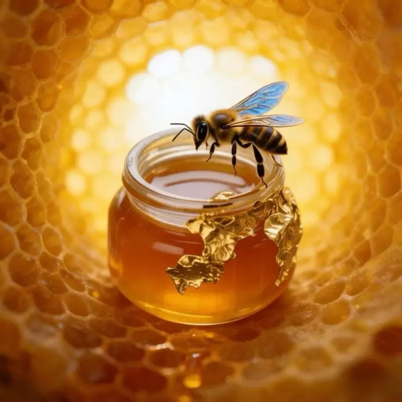 Organic Natural Honey with Bee Pollen & Royal Jelly - 12 Single-Serve Sachets (20g per Sachet),