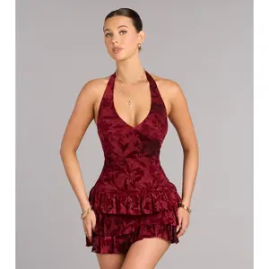 Soft Spotlight Halter Skater Dress Soft Spotlight Halter Skater Dress