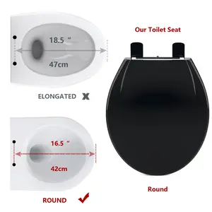 Garvee Toilet Seat with Built-in Potty Training Seat, Round Shape, Soft Cover, Slow Closing, Silent Design, Compatible with American Standard