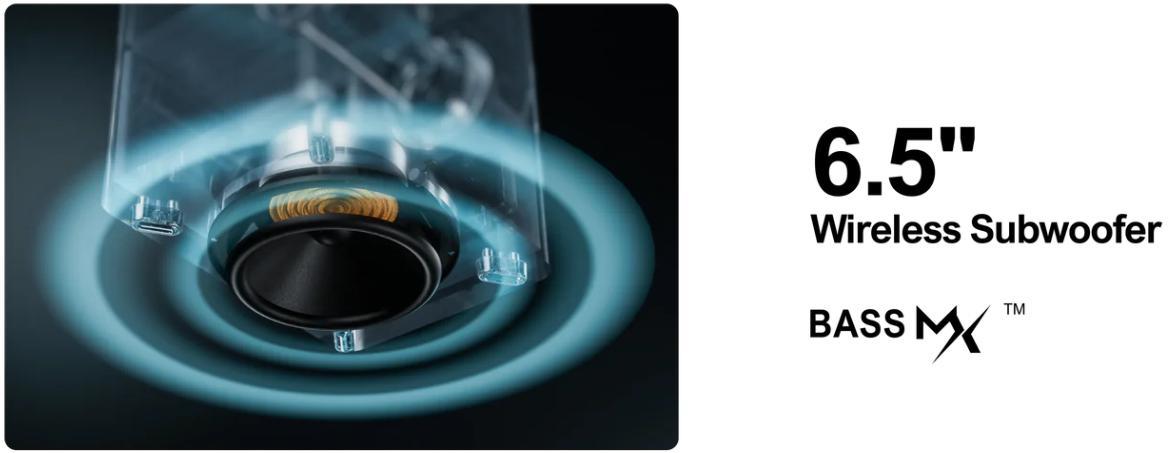 ULTIMEA Poseidon D70 7.1ch Soundbar with Wireless 6.5" Subwoofer, Surround Sound System for TV, App Control, 410W Peak Power, Soundbar for TV, Movie, Music, 4 Wired Surround Speakers, Bassx, Home Theater Sound System, Bluetooth, HDMI, AUX, APP Control