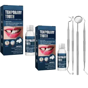 2 Pack Tooth Repair kit with 4 Dental Tools, Tooth Filling Repair The Missing Teeth, Dental Care Kit Fixing Broken Teeth, Save Smile Cause Bad Teeth and Smile Confidently Again