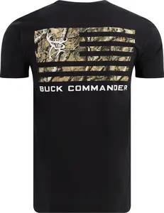Legendary Whitetails Men's Buck Commander Camo Filled Flag Short Sleeve T-Shirt