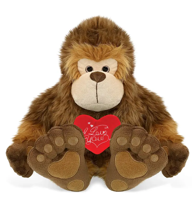 PLUSH I LOVE YOU RED HEART - SUPER-SOFT PLUSH - BIG FOOT 12"