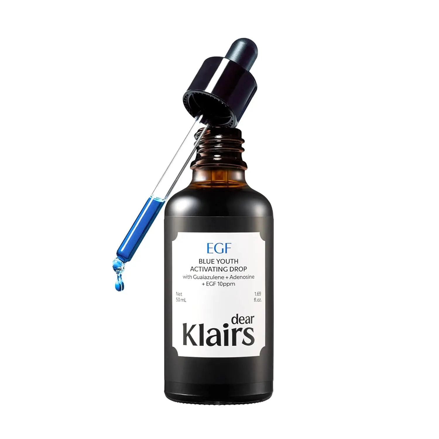 DearKlairs EGF Serum - Blue Youth Activating Drop, 1.69 Fl Oz | Barrier Repair & Post-Blemish Marks, Sensitive Skin-Friendly, Daily Calm & Soothe, Korean EGF serum