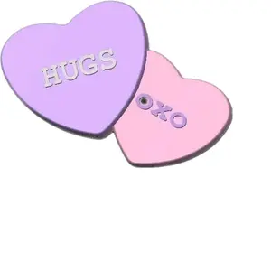 Candy Hearts Bundle | 3D Printed Desk & Gift Set | Valentine-Style Decor | Multiple Accessories. Pen Holder, Trinket Dish, Phone Holder, Sticky Note, Embellishment, Paper Clip, Straw Topper