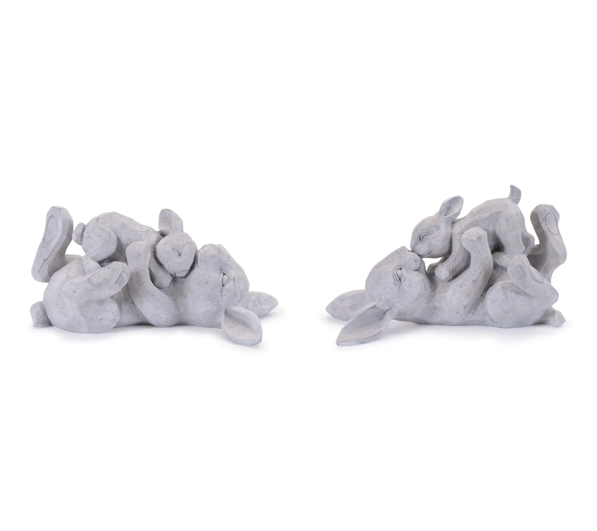 Melrose International Rabbit w Baby Bunny Figurine Set of 2