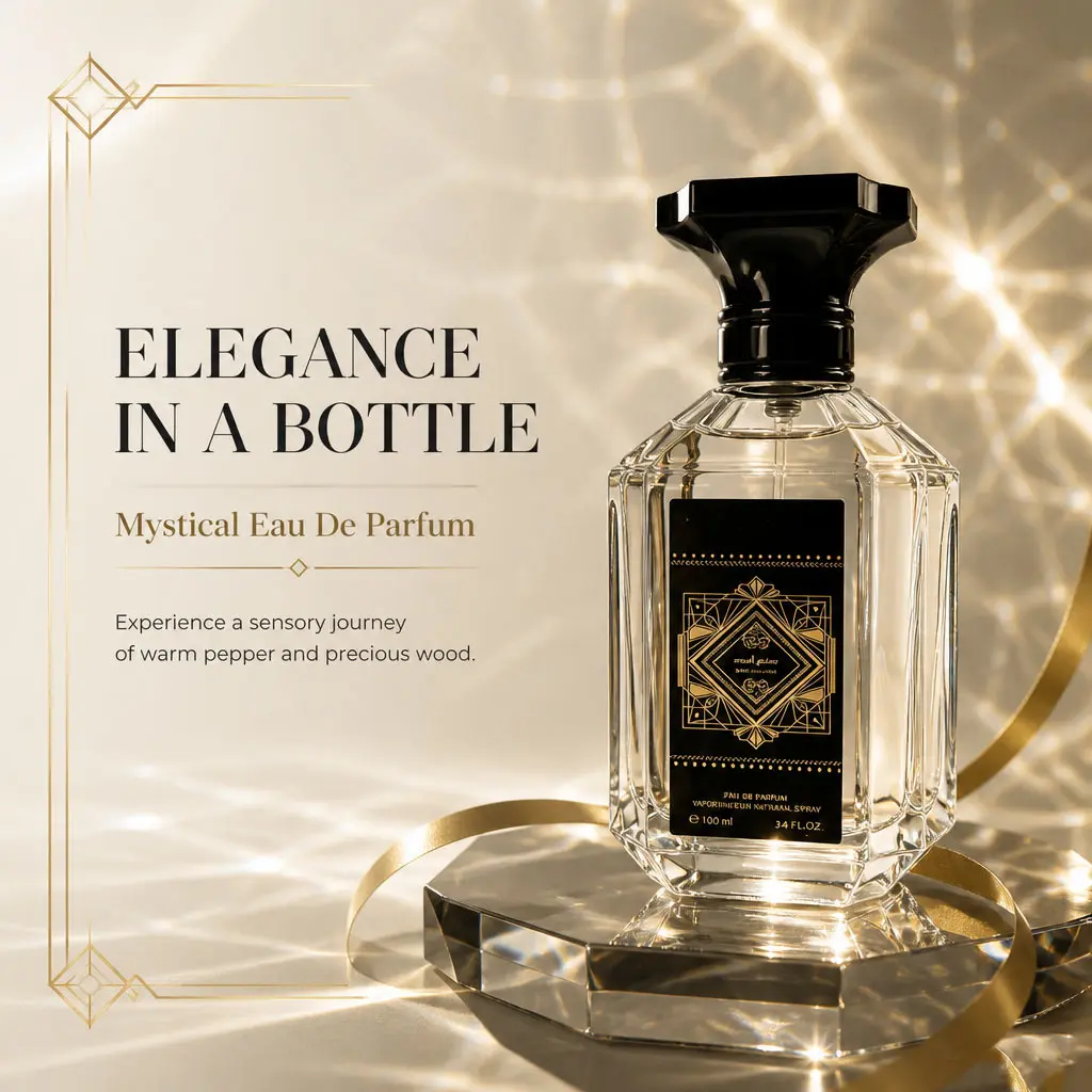 Men's Oriental Luxury Eau de Parfum 100ml - Woody Floral Fragrance with Bergamot, Rose & Agarwood Oud, Long-Lasting Fine Mist Spray for Daily, Formal Occasions