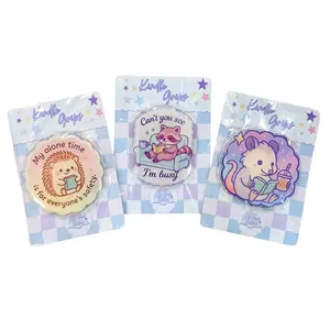 Cute Introvert Animal Kindle Grip Collection, Cozy Hedgehog & Raccoon Phone Holder, Bookish Reading Accessory, Gift for Readers