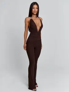 CARYS JUMPSUIT CHOCOLATE
