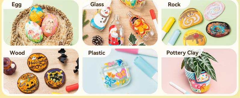 Ohuhu Acrylic Paint Markers: Bullet Tip - 30 Colors - High Opacity Paint Pens Waterproof Acrylic Markers for Rock Painting Easter Eggs Wood Glass Ceramic Canvas - Kalalau Series of Ohuhuart Ohuhu Acrylic Paint Markers: Bullet Tip - 30 Colors - High Opacity Paint Pens Waterproof Acrylic Markers for Rock Painting Easter Eggs Wood Glass Ceramic Canvas - Kalalau Series of Ohuhuart