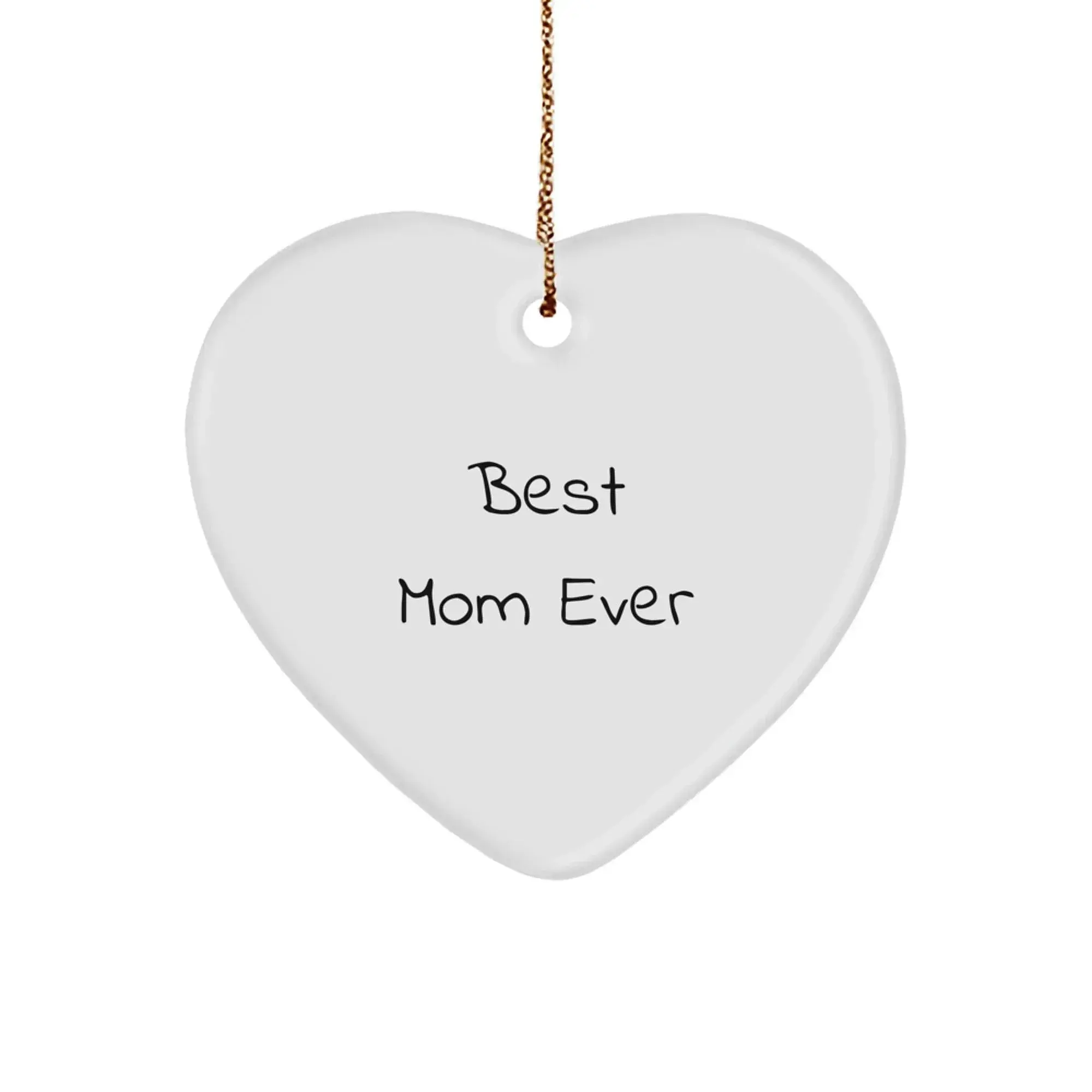 Funny and Cute Heart Ornament Gifts for Mom from Family - Best Mom Ever Christmas Unique Gifts