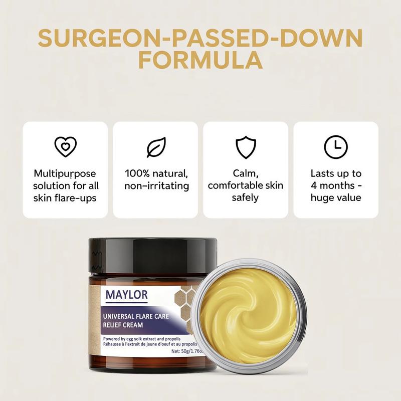 MAYLOR Universal Flare Care Drawing Salve, Soothing Relief with Propolis & Egg Yolk Extract,Suitable for irritated skin,Relief of skin itching,Anti-Chafing,Soothing Skin Support,Multi-functional skincare cream