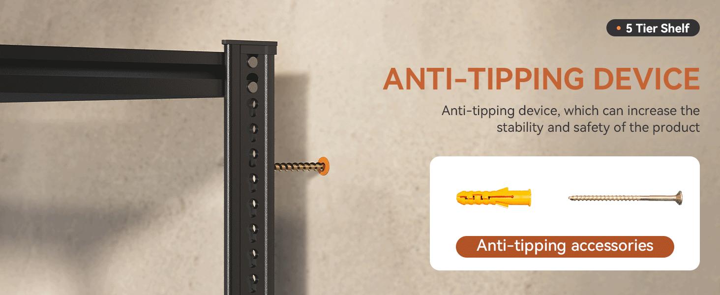 TryLazy Garage Shelves Classic 5-Tier Metal Storage Shelving Unit Height Adjustable Versatile Utility Rack for Craft Warehouse Pantry Kitchen Organiser