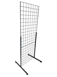 Only Hangers Heavy Duty 2' x 5.5' Gridwall Art Display Panel with EZ Slide-On Grid Legs - No Hardware or Tools Required - No Screws, Nuts, or Washers.