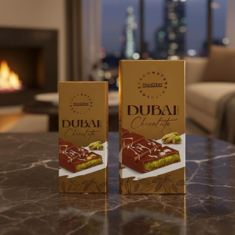 Authentic Dubai-Style Mini Chocolate Bar, 3.36 oz (Pack of 1) - Luxurious Milk Chocolate with Kadayif and Pistachios - Middle Eastern Gourmet Indulgence - Ideal for Gifting & Special Occasions