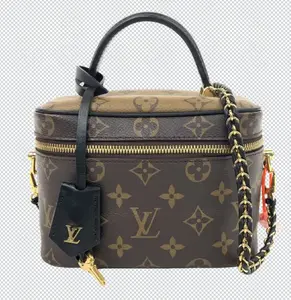 Pre-owned leather Crossbody Bags Louis Vuitton Brown Monogram and Monogram Reverse Coated Canvas Vanity PM Gold Hardware