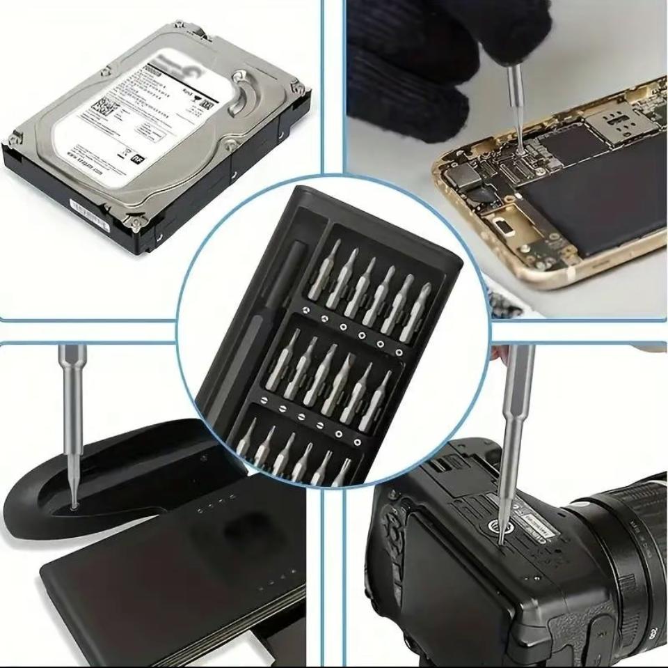 Multi-Functional Precision Screwdriver Set with Magnetic Phillips and Flathead Tips for Mobile Phones, Electronic Devices, Eyeglasses, and Watch Maintenance Precision Magnetic Screwdriver Kit Tool