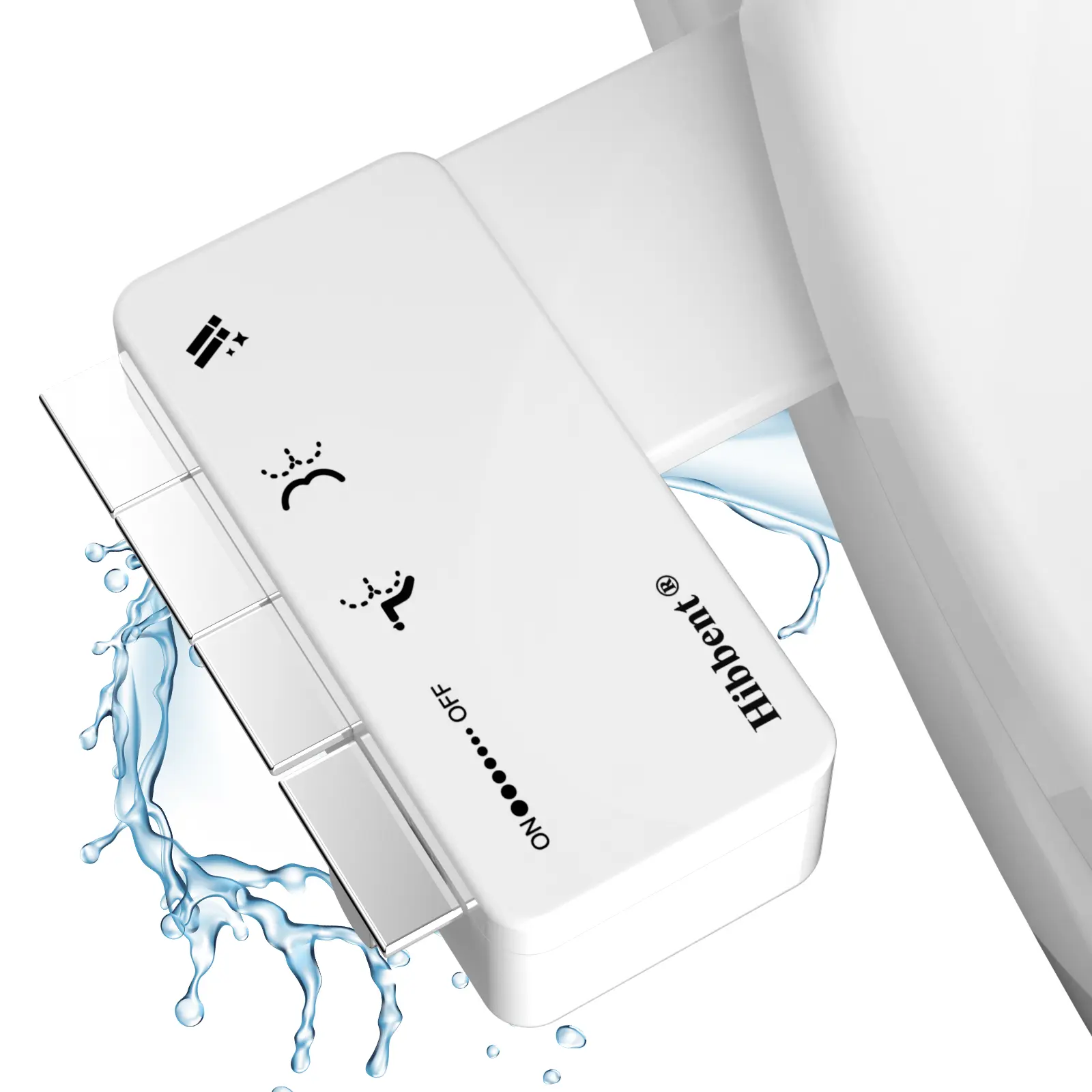 Hibbent Ultra-Slim Bidet Attachment for Toilet, Non-Electric Self Cleaning Bidet Toilet Seat, Adjustable Fresh Cold Water Pressure Bidet Sprayer, Retractable Dual Nozzles for Rear & Feminine Wash