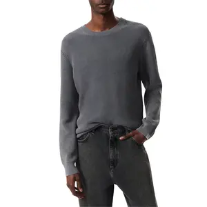 Rag & Bone Men’s Acid-Wash Cotton-Blend Crewneck Sweater