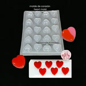 Molde de plástico para gelatina en forma de corazón pequeño Food