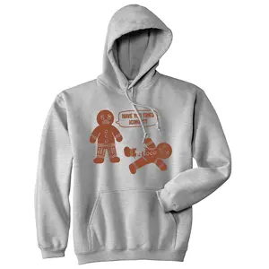 Have You Tried Icing It Unisex Hoodie Funny Sarcastic Christmas Cookie Hooded Sweatshirt Unisex Vintage Fashion Hoodies Christmas Hoodie Novelty Sweatshirt Light Grey