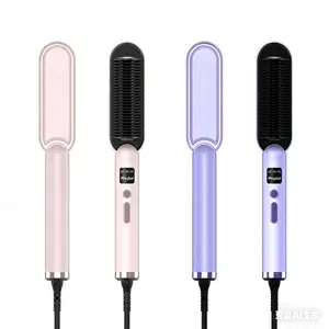 Ring Shape Hair Straightener Brush for Women, Professional Grade with Built-in Comb, Fast Heat & Anti-Scald Protection, Create Salon-Style Hair Easily at Home