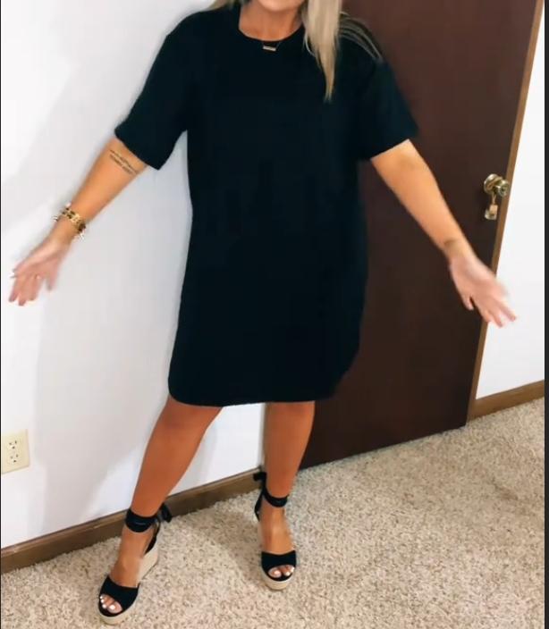 Women Plus Size 2 Piece Outfits  Lady Basic Crewneck Short Sleeve Tunic Tops and Skinny Biker Shorts Sets Tracksuits Casual Soft Womenswear