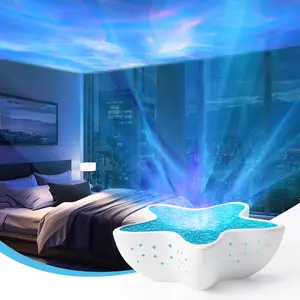 Starfish Northern Lights Projector, 7 Color Modes 3D Ocean Wave Night Light, Water Ripple Star Projector for Bedroom, Aesthetic Room Decor, Unique Birthday Gifts for Women Kids Teen Girls