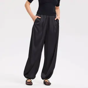 Women's High-Rise Satin Twill Balloon Pants - A New Day