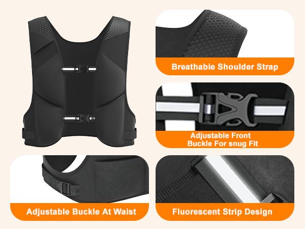 HOTWAVE Weighted Vest 12lbs Detachable & Adjustable Iron Pellets & Metal Rock Ergonomic Design Soft Neoprene for Running Training Jogging Walking Workout Fitness Belt Glutes Workout Equipment SpringStatements