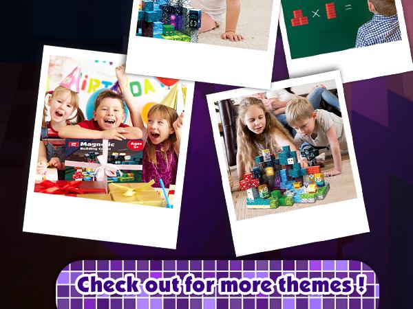 200PCS Magnetic Blocks with Light Blocks - Magnetic Blocks for Kids Ages 4 5 6 7 8 9 10, Magnetic Building Cubes, Magnetic Building Block, Birthday Gifts for 3-10 Years Old Boy Girls, STEM Toy