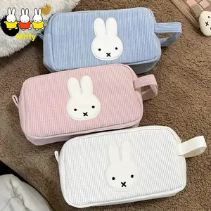 Kawaii Anime Miffy Makeup Bag Cute Cartoon Large-capacity Storage Bag Lipstick Key Storage Bag Coin Purse Pen Case Portable